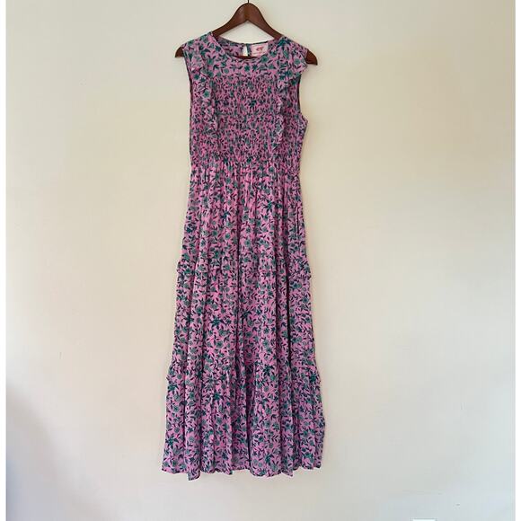 Banjanan Iris Midi floral Print Multicolor Dress Size L - Picture 4 of 10